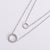 Women Korean Geometric Metal Diamond Doll Stainless Steel Electroplating Pendants