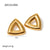 Vintage Retro Triangle Geometric Titanium Steel 18K Gold Plated Earrings