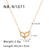 IG Style Heart Heart Stainless Steel Electroplating Necklaces