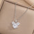 Moderate Luxury Cartoon Titanium Steel Diamond Inlay Necklaces