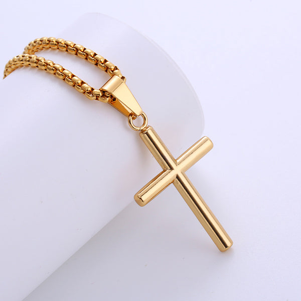 Unisex Minimalist Cross Cross Titanium Steel Electroplating Pendants