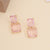 Women Fashion Geometric Glass Stud Earrings