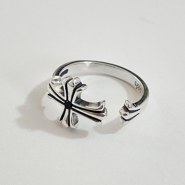 925 Sterling Silver Japanese / Korean Cross Silver Rings