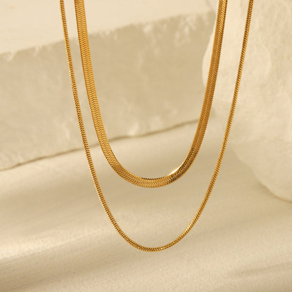 IG Style Stripe Geometric Stainless Steel Electroplating Necklaces