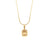 Fashion Quadrilateral Geometric Stainless Steel 18K Gold Plated Necklaces