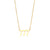 Fashion Stripe Number Text Letter Stainless Steel 18K Gold Plated Necklaces