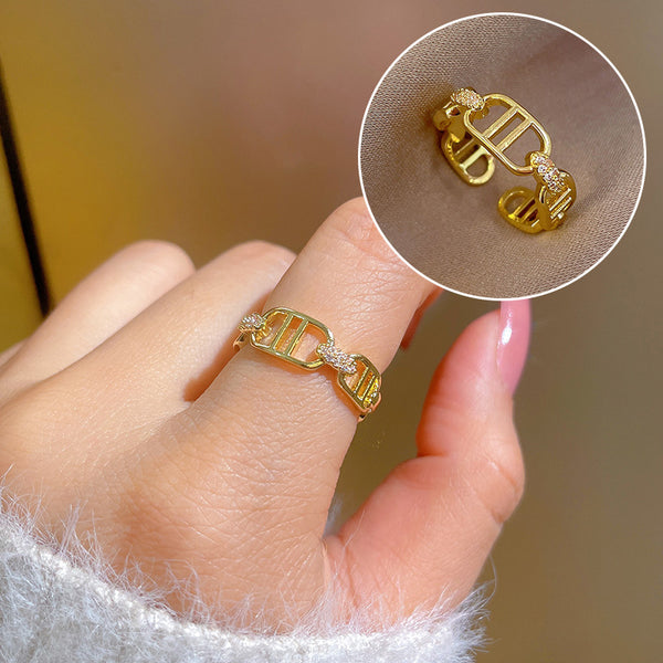 Women Cartoon Crown Brass Rings