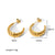 IG Style Circle Geometric U-Shape Stainless Steel Electroplating Earrings