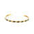 Fashion Ellipse Stainless Steel 18K Gold Plated Bangles