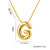 Moderate Luxury Letter Text Number Titanium Steel 18K Gold Plated Necklaces