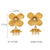 IG Style Pattern Pearl Geometric Flower Stainless Steel Electroplating Earrings