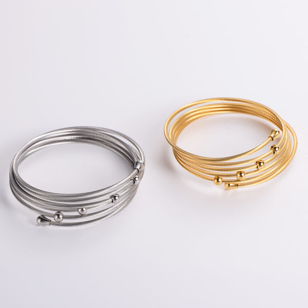 Minimalist Circle Stainless Steel Electroplating Bangles