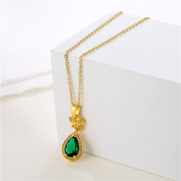 Women Minimalist Geometric Metal Droplet Stainless Steel Electroplating Necklaces