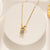 Korean Animal Geometric Titanium Steel 18K Gold Plated Necklaces