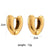 Fashion Round Geometric Stainless Steel 18K Gold Plated Earrings