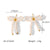 IG Style Pearl Bowknot Geometric Stainless Steel Electroplating Earrings