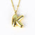 Unisex Letter Zircon Electroplating Necklaces