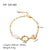 Women IG Style Circle Heart Six-Pointed Star Heart Geometric Stainless Steel Electroplating Bracelets