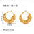 IG Style Circle U-Shape Geometric Stainless Steel Electroplating Earrings