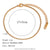 Women Fashion Circle Geometric Stainless Steel 18K Gold Plated Bracelets