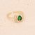 Women Fashion Animal Heart Copper Zircon Inlay Rings