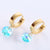 Korean Circle Geometric Stainless Steel Electroplating Stud Earrings