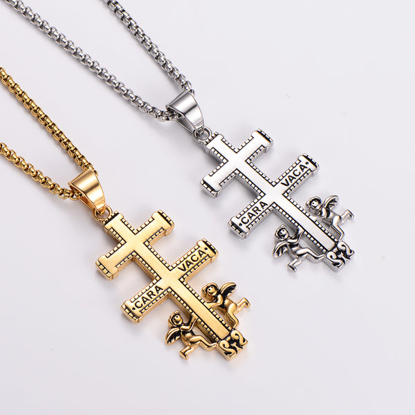 Expressive Cross Stainless Steel Electroplating Pendants