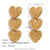 Women Fashion Heart Stainless Steel 18K Gold Plated Bracelets