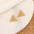 Expressive Quadrilateral Triangle Heart Geometric Stainless Steel Electroplating Stud Earrings