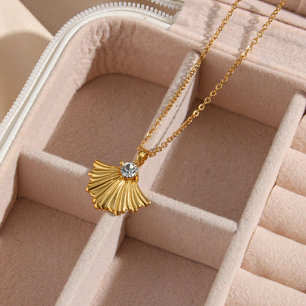 Fashion Stripe Geometric Stainless Steel 18K Gold Plated Necklaces