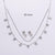 Minimalist Plant Star Sun Moon Stainless Steel Diamond Inlay Jewelry Sets