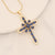 Expressive Cross Copper Zircon Inlay Pendants