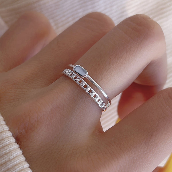 925 Sterling Silver Women Silver Silver Plating Rings