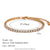 Women Fashion Quadrilateral Circle Geometric Stainless Steel 18K Gold Plated Bracelets