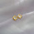 Korean Cosmos Geometric Titanium Steel Electroplating Earrings