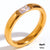 Women Fashion Circle Geometric Stainless Steel 18K Gold Plated Rings