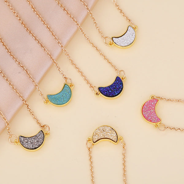 Women Metal Moon Acrylic Pendants