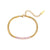 Women Fashion Quadrilateral Round Stripe Geometric Stainless Steel 18K Gold Plated Bracelets