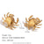 Fashion Crab Geometric Chinese Zodiac Animal Stainless Steel 18K Gold Plated Necklaces