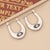 Expressive Eye Geometric Stainless Steel Oil Dripping Earrings