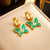 Butterfly Insect Titanium Steel Electroplating Earrings