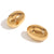 Fashion Ellipse Geometric Stainless Steel 18K Gold Plated Stud Earrings