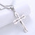 Street Unisex Cross Cross Titanium Steel Diamond Inlay Pendants