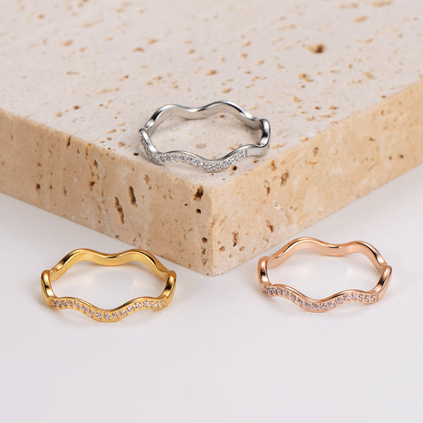 Fashion Round Stainless Steel Electroplating Rings