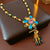 Medieval Flower Geometric Flower Alloy Diamond Inlay Necklaces