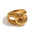 Fashion Versatile Circle Geometric Stainless Steel 18K Gold Plated Rings