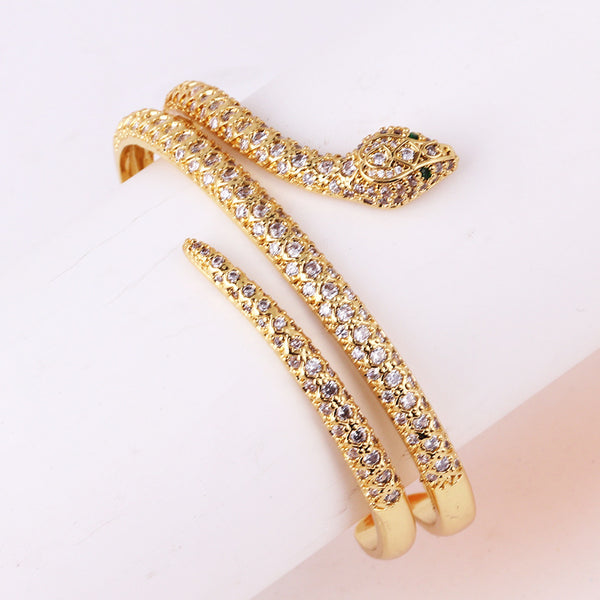 Snake Snake Zircon Electroplating Bangles