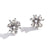 Fashion Petal Flower Stainless Steel 18K Gold Plated Stud Earrings