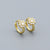 925 Sterling Silver Moderate Luxury Little Daisy Flower Silver Diamond Inlay Stud Earrings