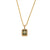 Minimalist Heart Square Geometric Stainless Steel 18K Gold Plated Necklaces